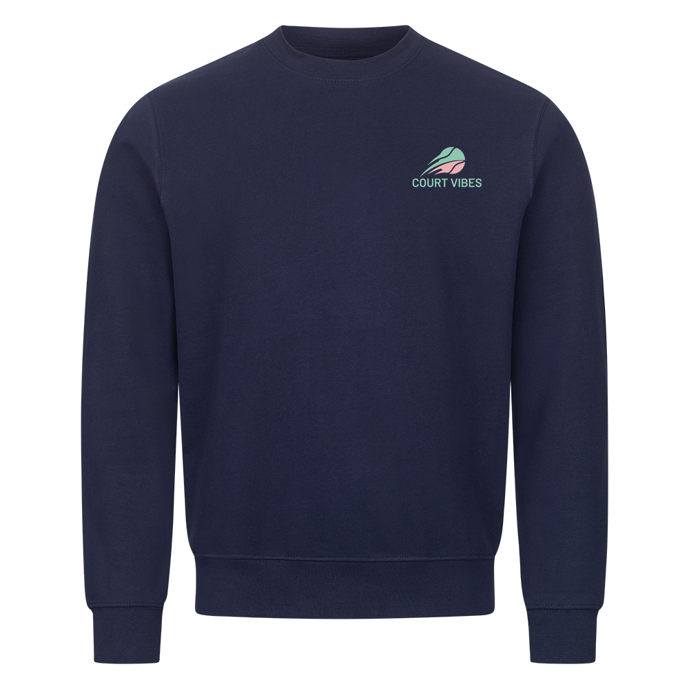 Tennispapa Sponsor auf Sweatshirt, Farbe marineblau