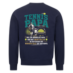 Tennispapa Sponsor auf Sweatshirt, Farbe marineblau