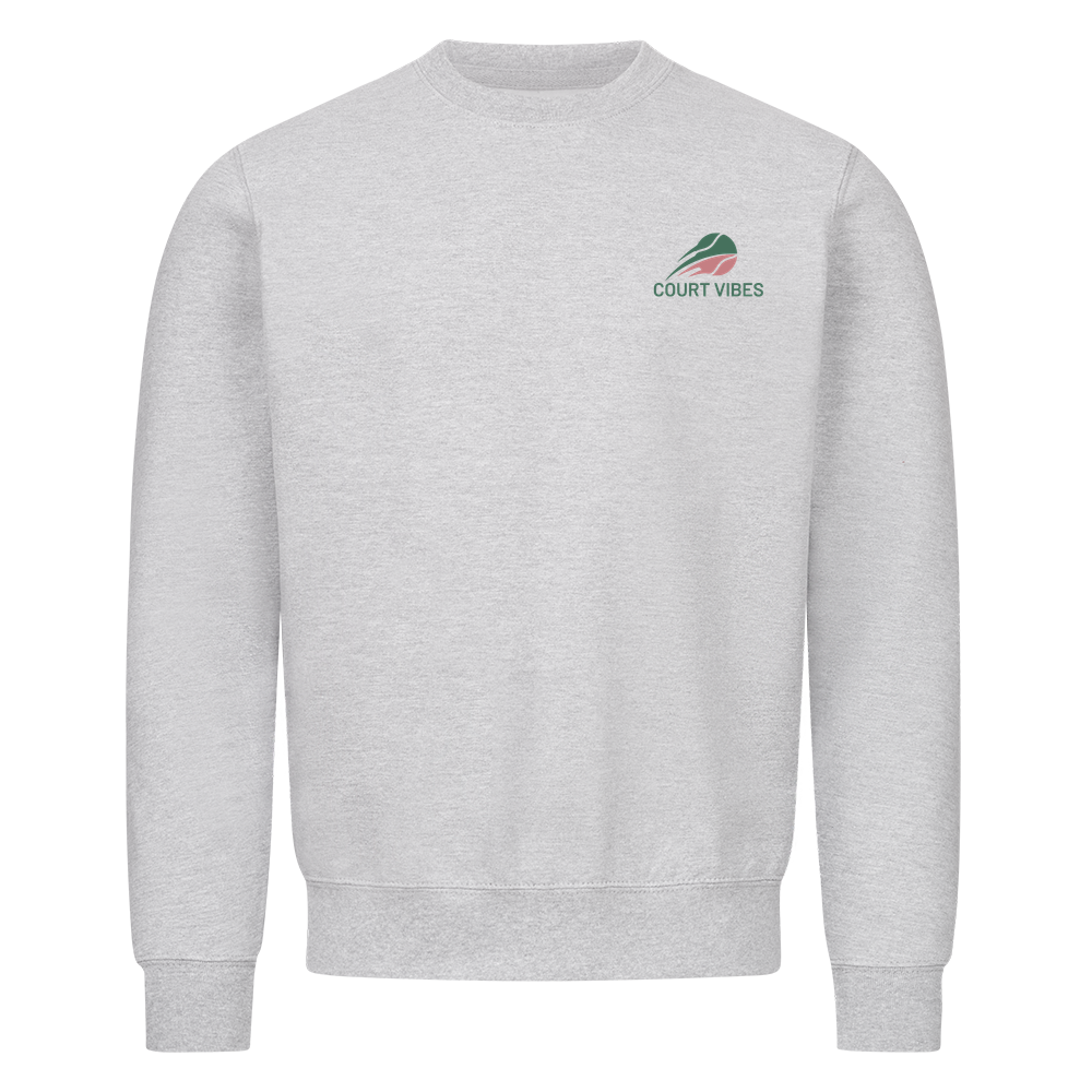 Tennispapa Sponsor auf Sweatshirt, Farbe grau meliert