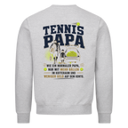 Tennispapa Sponsor auf Sweatshirt, Farbe grau meliert