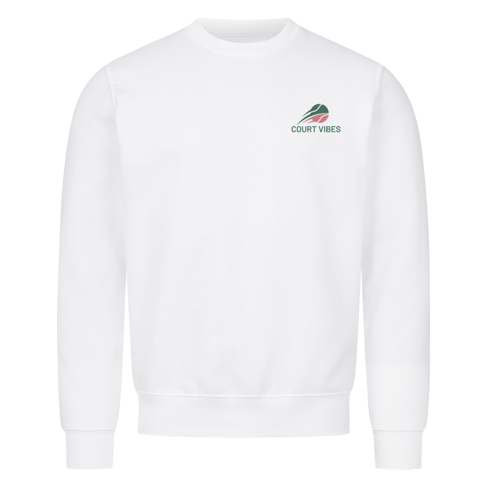 Tennispapa Sponsor auf Sweatshirt, Farbe weiß