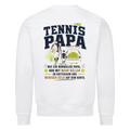 Tennispapa Sponsor auf Sweatshirt, Farbe weiß