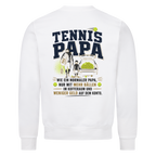 Tennispapa Sponsor auf Sweatshirt, Farbe weiß