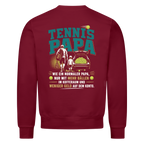 Tennispapa Sponsor auf Sweatshirt, Farbe weinrot