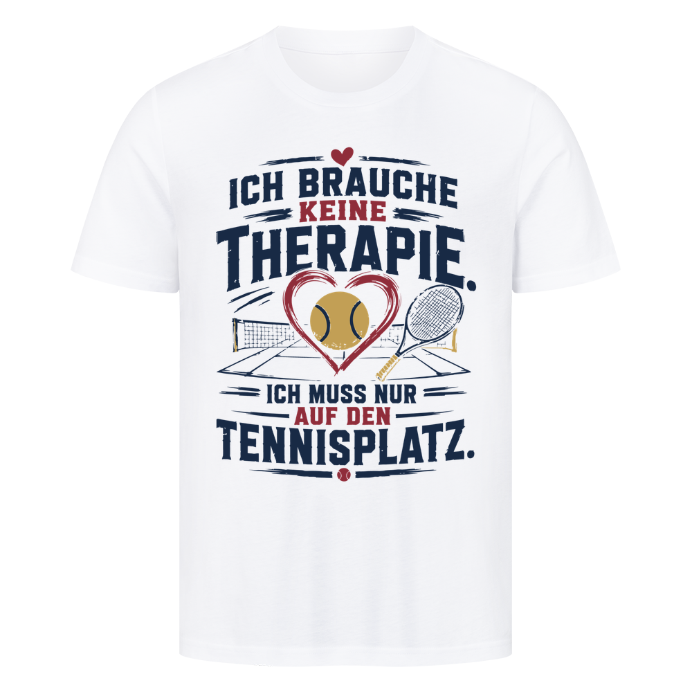 Court Therapie auf T-Shirt, Farbe weiß