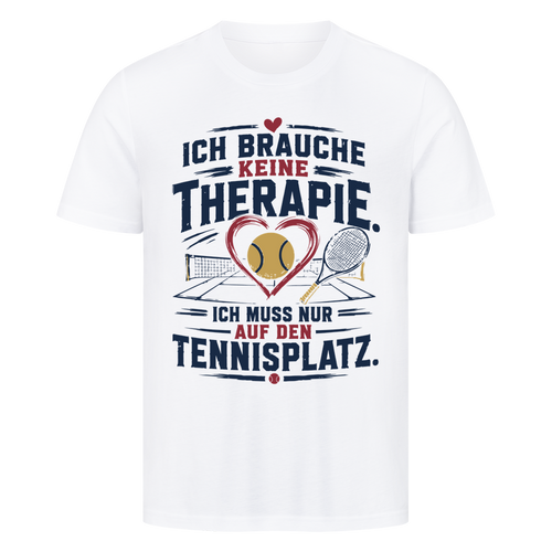 Court Therapie auf T-Shirt, Farbe weiß