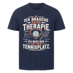 Court Therapie auf T-Shirt, Farbe marineblau