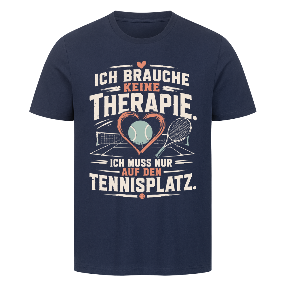 Court Therapie auf T-Shirt, Farbe marineblau