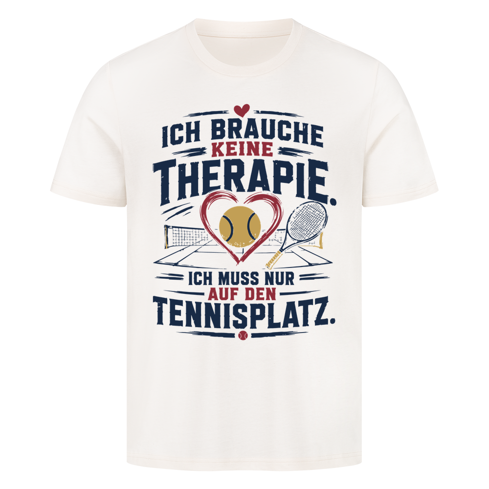 Court Therapie auf T-Shirt, Farbe naturweiß
