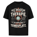 Court Therapie auf Oversized Shirt, Farbe schwarz