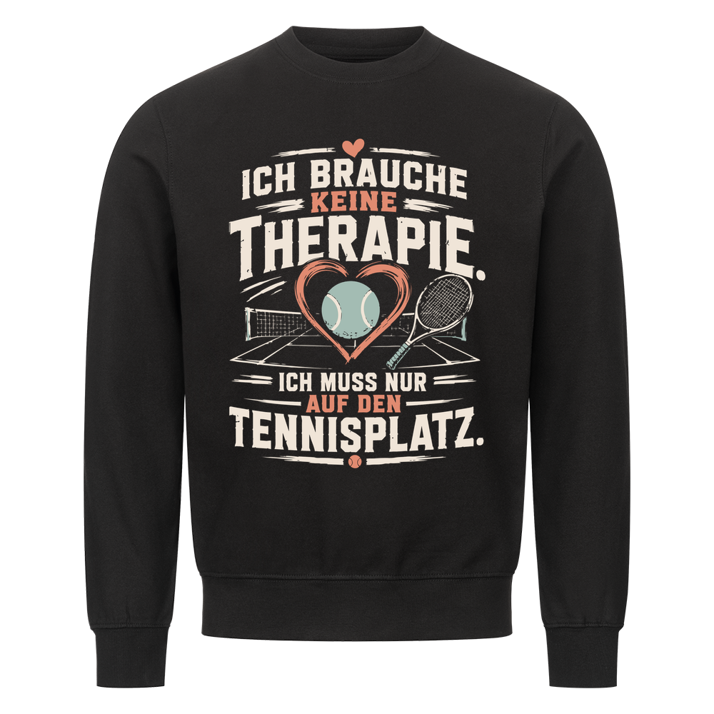 Court Therapie auf Sweatshirt, Farbe schwarz