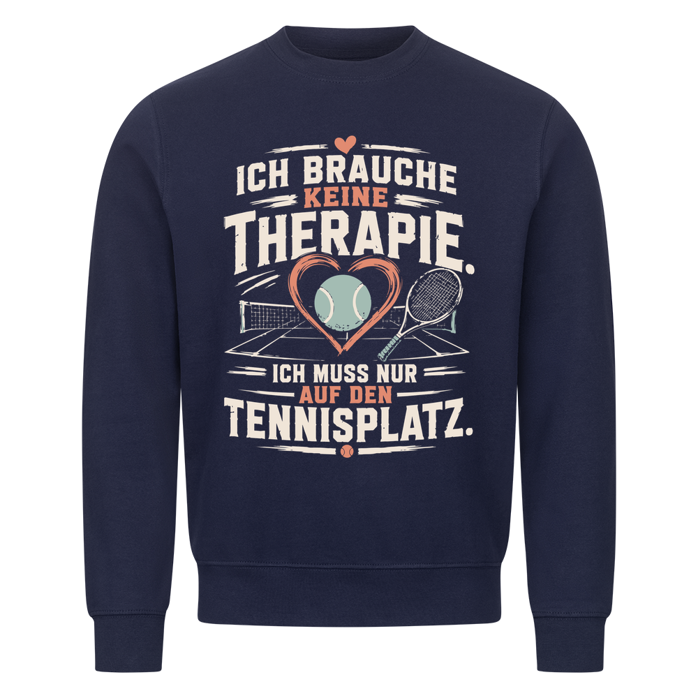 Court Therapie auf Sweatshirt, Farbe marineblau