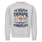 Court Therapie auf Sweatshirt, Farbe grau meliert