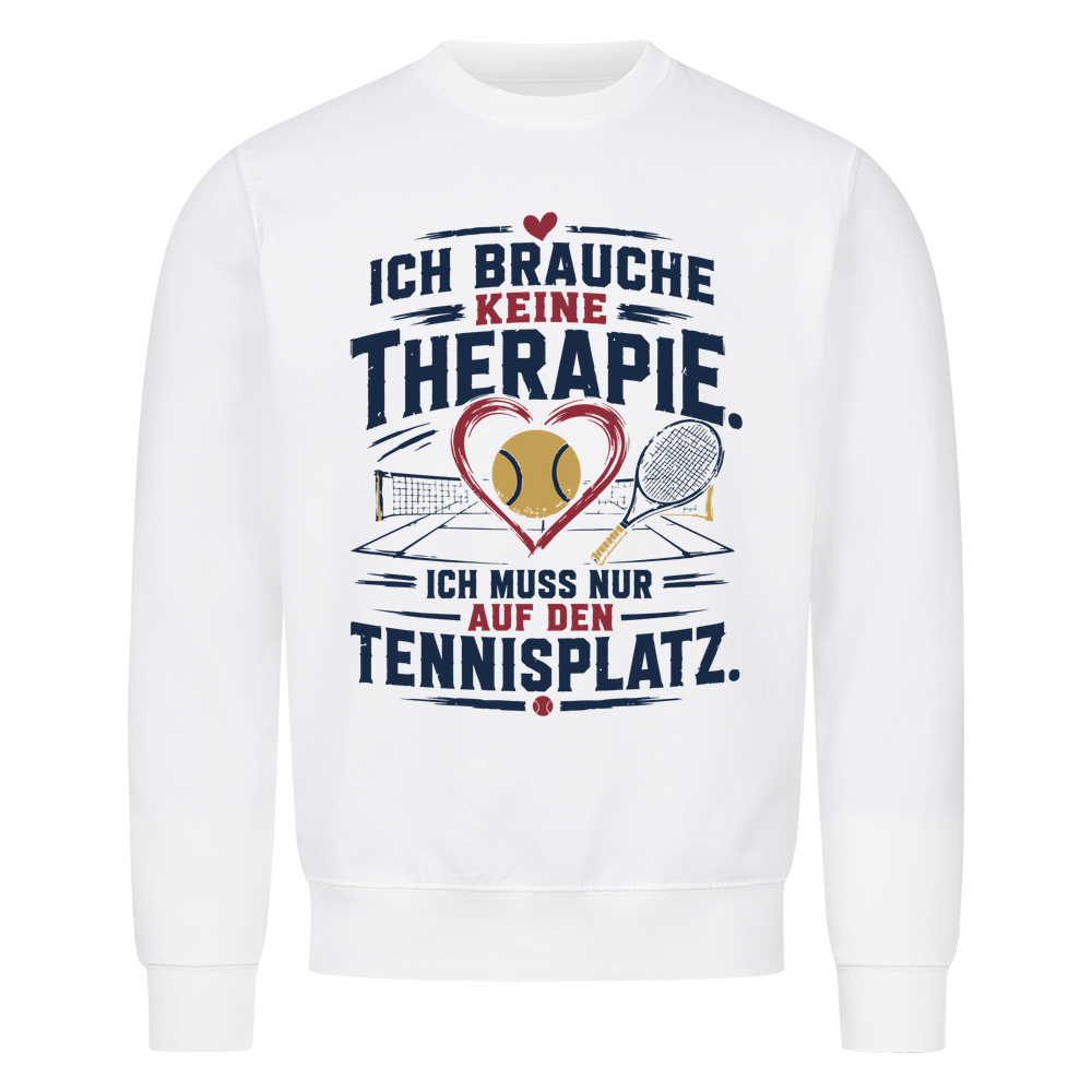 Court Therapie auf Sweatshirt, Farbe weiß