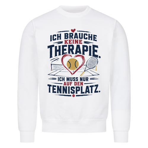 Court Therapie auf Sweatshirt, Farbe weiß