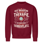 Court Therapie auf Sweatshirt, Farbe weinrot