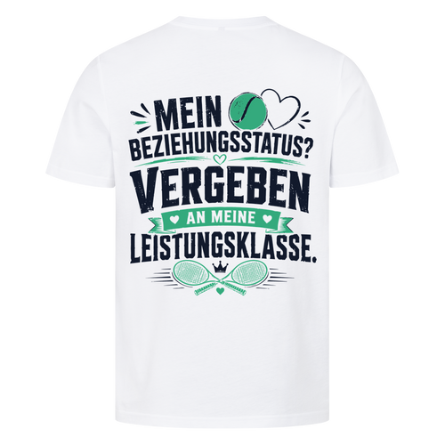 Beziehungsstatus auf T-Shirt, Farbe weiß