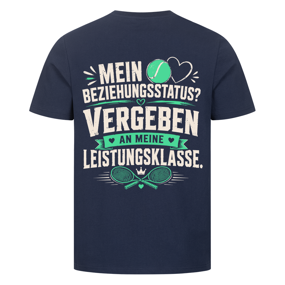 Beziehungsstatus auf T-Shirt, Farbe marineblau