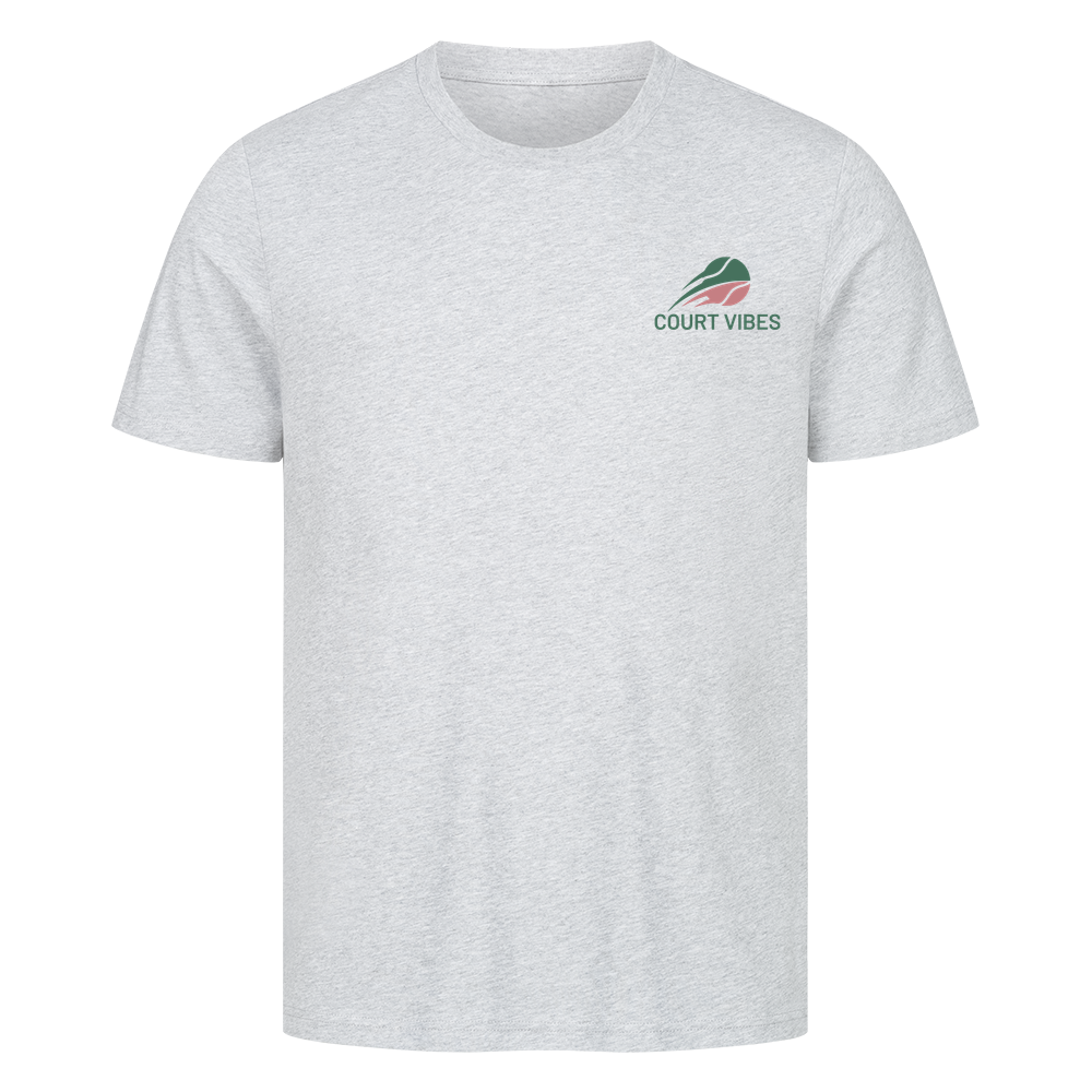 Beziehungsstatus auf T-Shirt, Farbe grau meliert