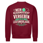 Beziehungsstatus auf Sweatshirt, Farbe weinrot