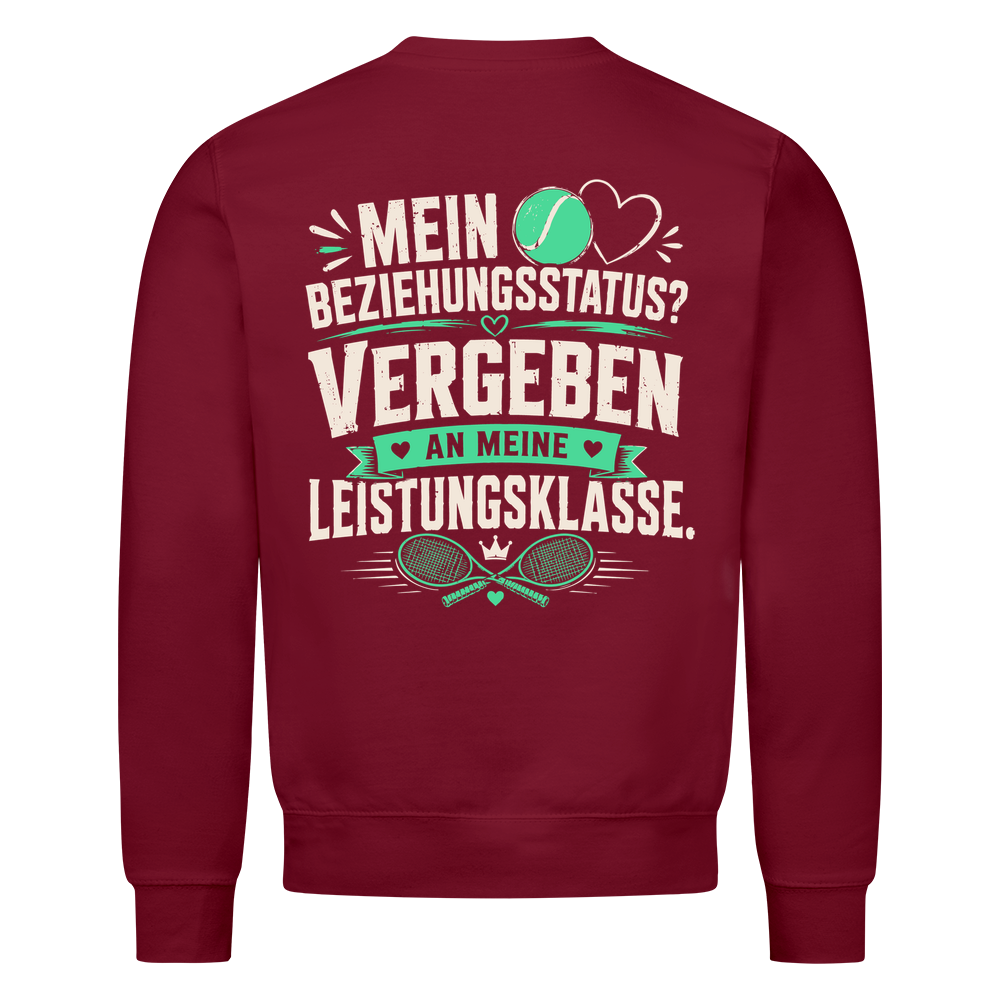 Beziehungsstatus auf Sweatshirt, Farbe weinrot
