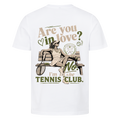 Tennis Club Girl auf T-Shirt, Farbe weiß