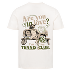 Tennis Club Girl auf T-Shirt, Farbe naturweiß
