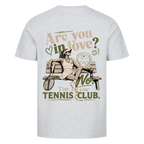 Tennis Club Girl auf T-Shirt, Farbe grau meliert
