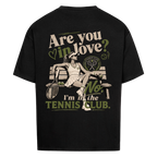 Tennis Club Girl auf Oversized Shirt, Farbe schwarz