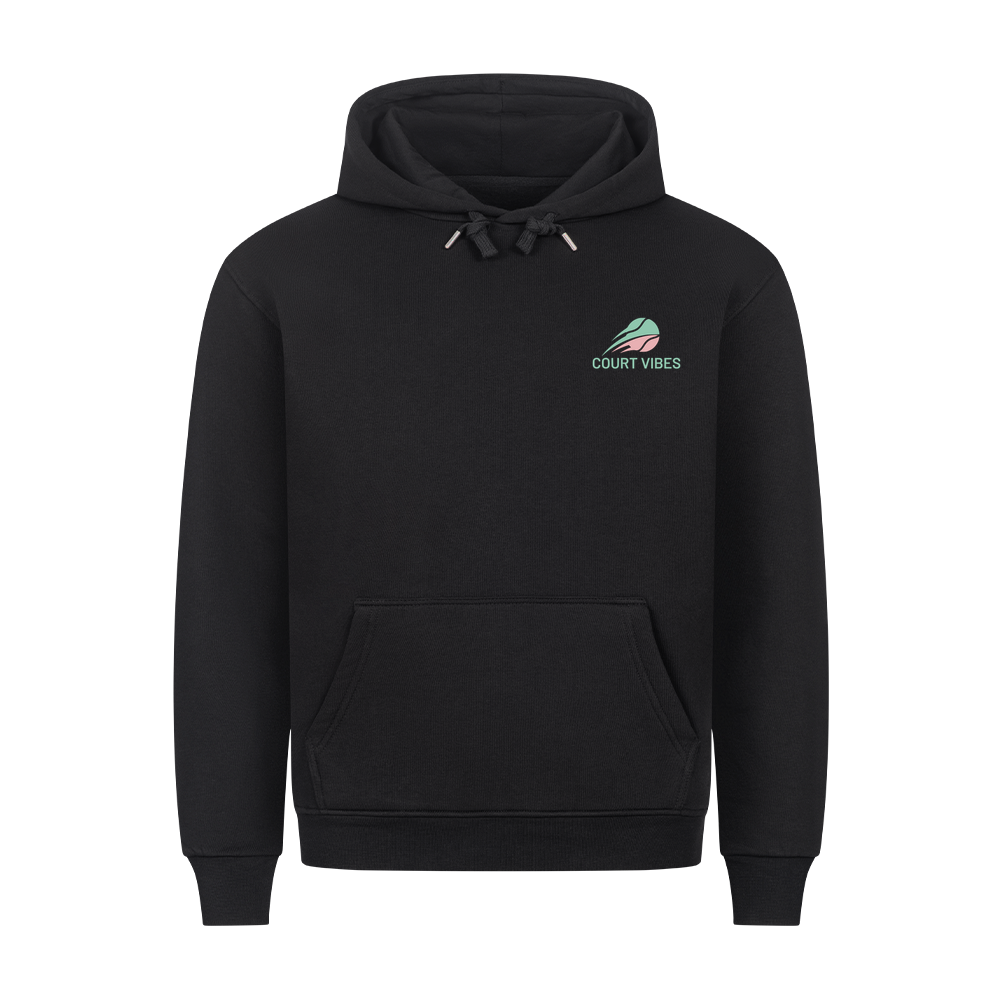 Tennis Club Girl auf Hoodie, Farbe schwarz