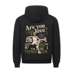 Tennis Club Girl auf Hoodie, Farbe schwarz