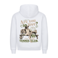 Tennis Club Girl auf Hoodie, Farbe weiß