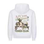 Tennis Club Girl auf Hoodie, Farbe weiß