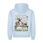 Tennis Club Girl auf Hoodie, Farbe babyblau