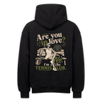 Tennis Club Girl auf Oversized Hoodie, Farbe schwarz