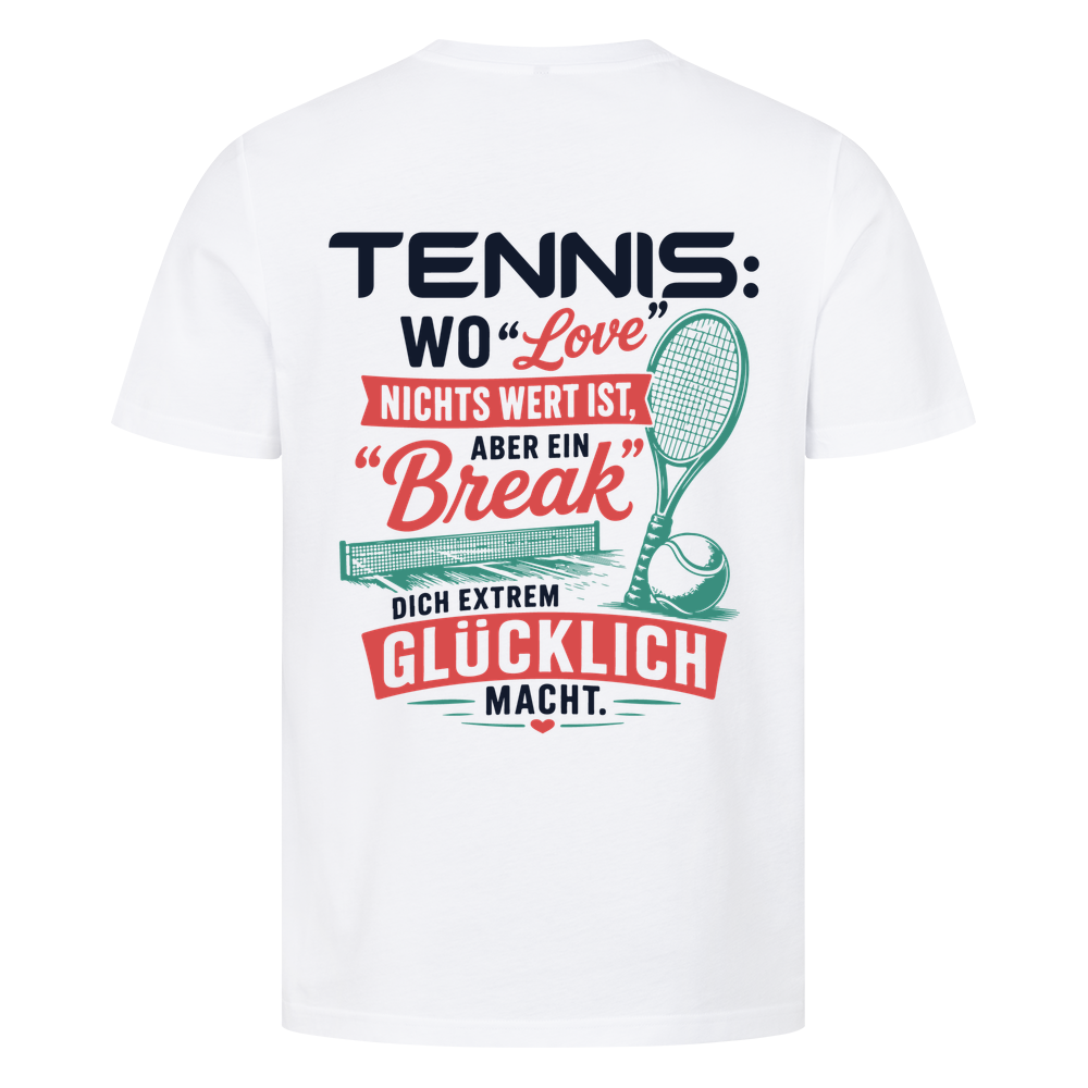 Love & Break auf T-Shirt, Farbe weiß