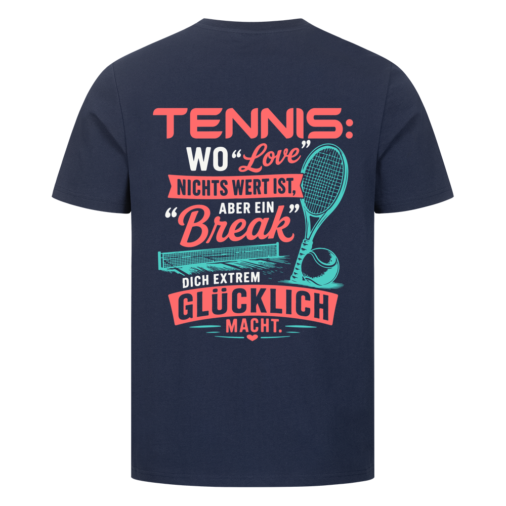 Love & Break auf T-Shirt, Farbe marineblau