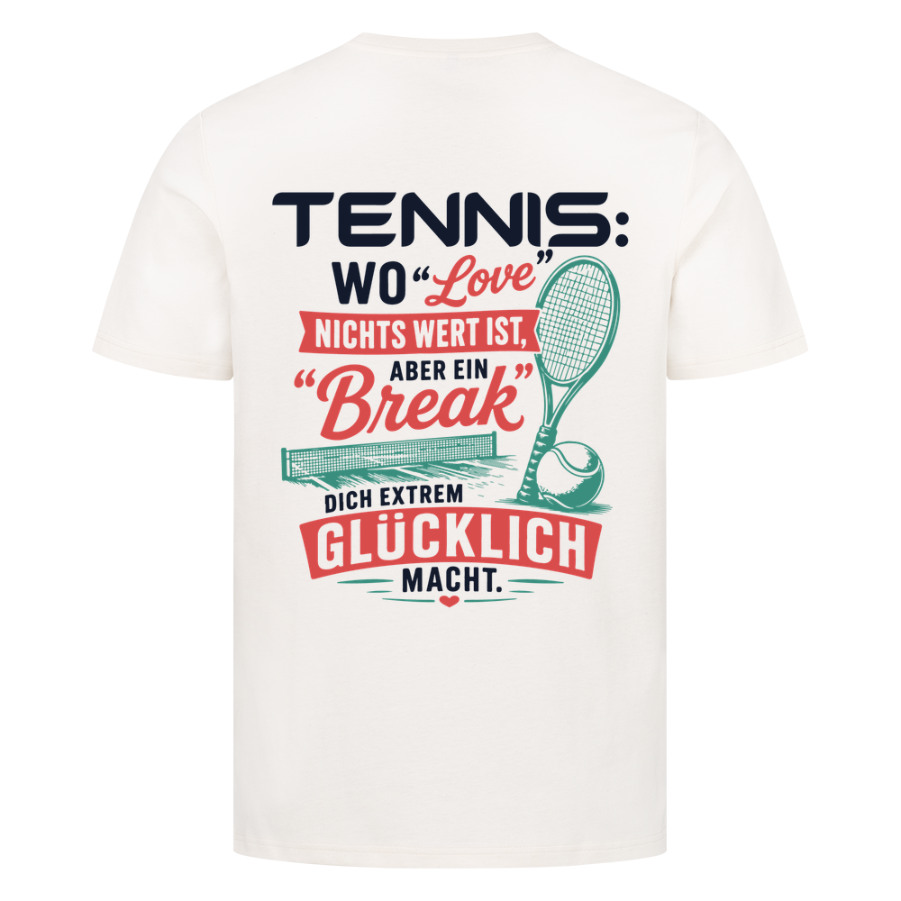 Love & Break auf T-Shirt, Farbe naturweiß