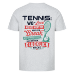 Love & Break auf T-Shirt, Farbe grau meliert