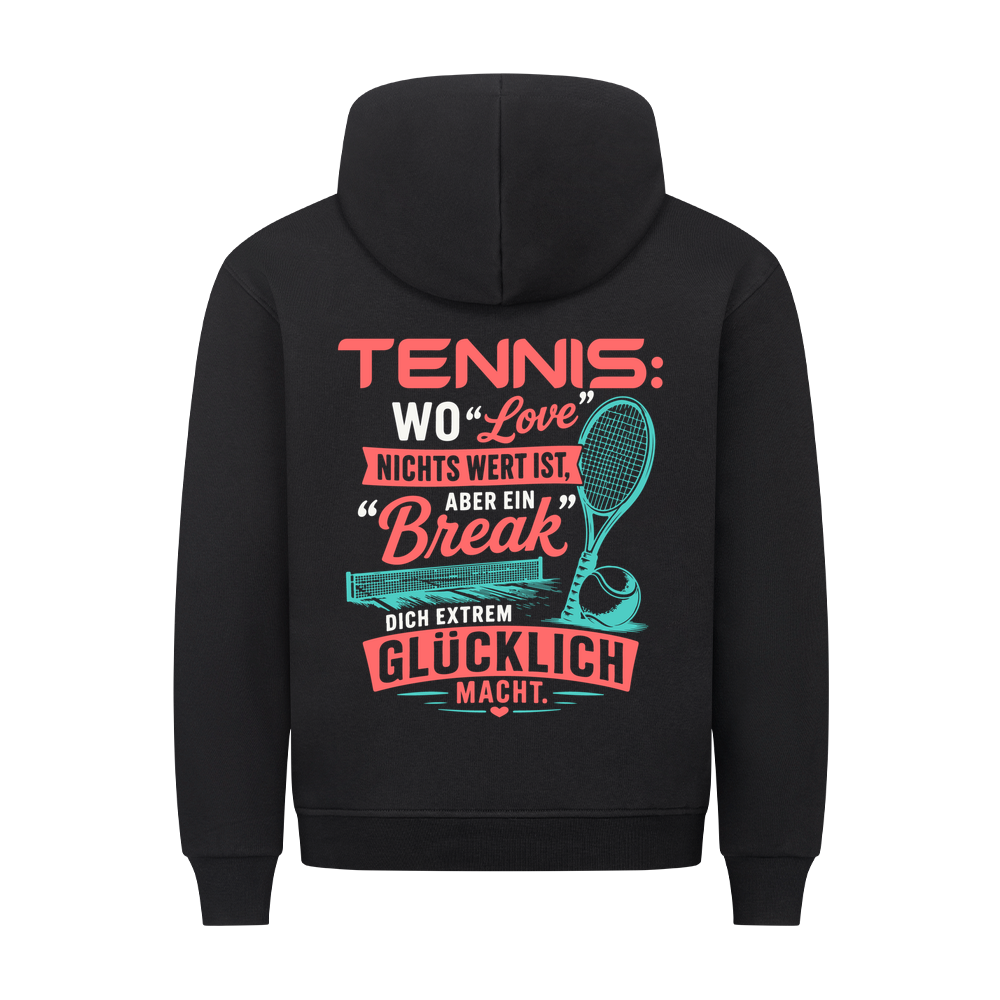 Love & Break auf Hoodie, Farbe schwarz