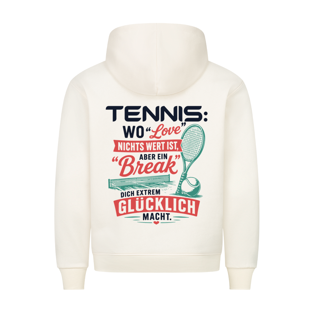 Love & Break auf Hoodie, Farbe beige