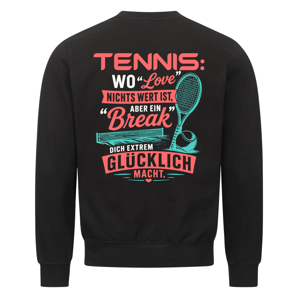 Love & Break auf Sweatshirt, Farbe schwarz