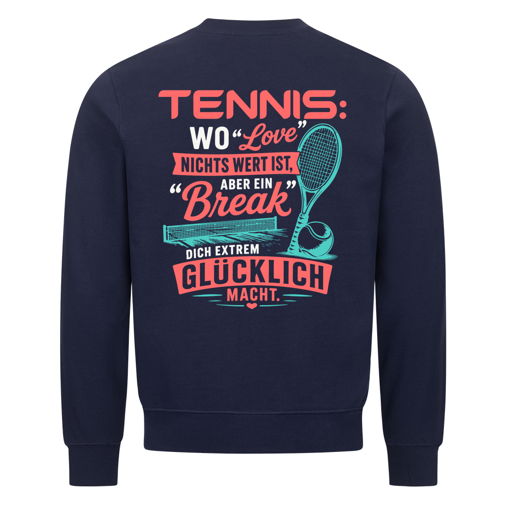 Love & Break auf Sweatshirt, Farbe marineblau