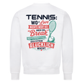Love & Break auf Sweatshirt, Farbe weiß