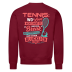 Love & Break auf Sweatshirt, Farbe weinrot