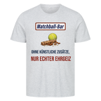 Nur echter Ehrgeiz auf T-Shirt, Farbe grau meliert