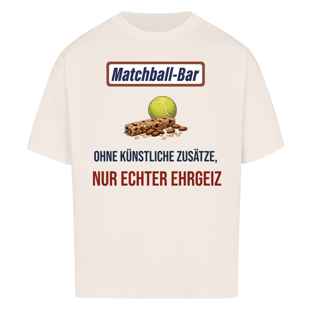 Nur echter Ehrgeiz auf Oversized Shirt, Farbe naturweiß