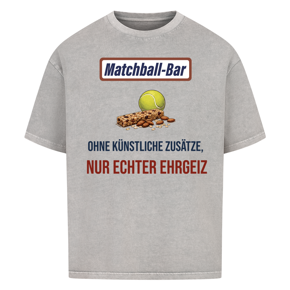 Nur echter Ehrgeiz auf Oversized Shirt, Farbe verwaschen grau