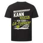 Wasserrohrbruch auf T-Shirt, Farbe schwarz