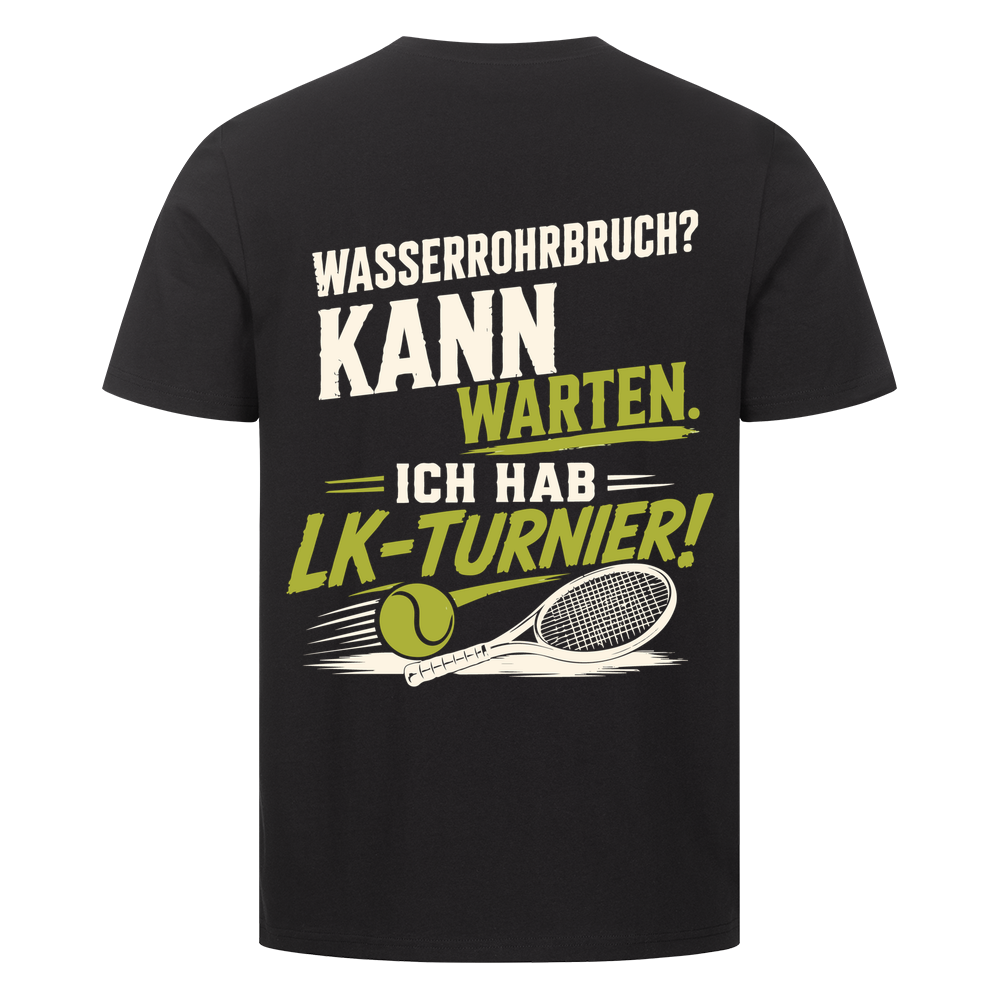 Wasserrohrbruch auf T-Shirt, Farbe schwarz